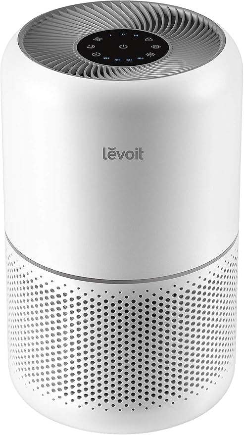 Compact HEPA air purifier sized for a bedroom